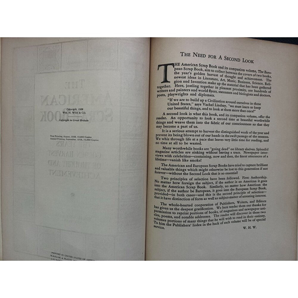 1928 American Scrap Book & European Scrap Book 2 Volume Set Wm H Wise Hardcovers - Picture 3 of 7